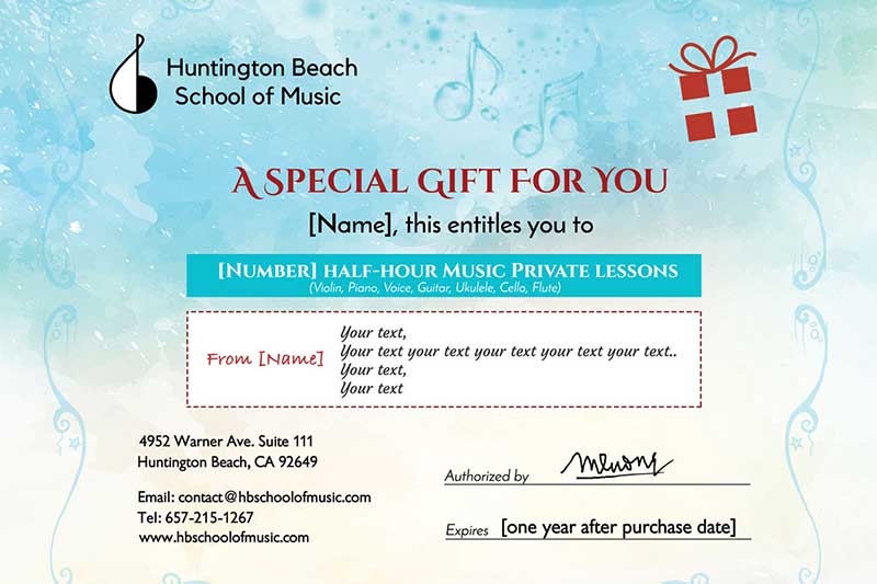 Gift Certificate Gift Certificate
